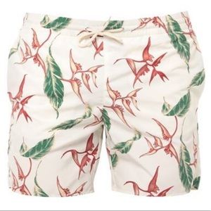 Sandro MULTI Men's Tropical Print Swim Shorts, US Small